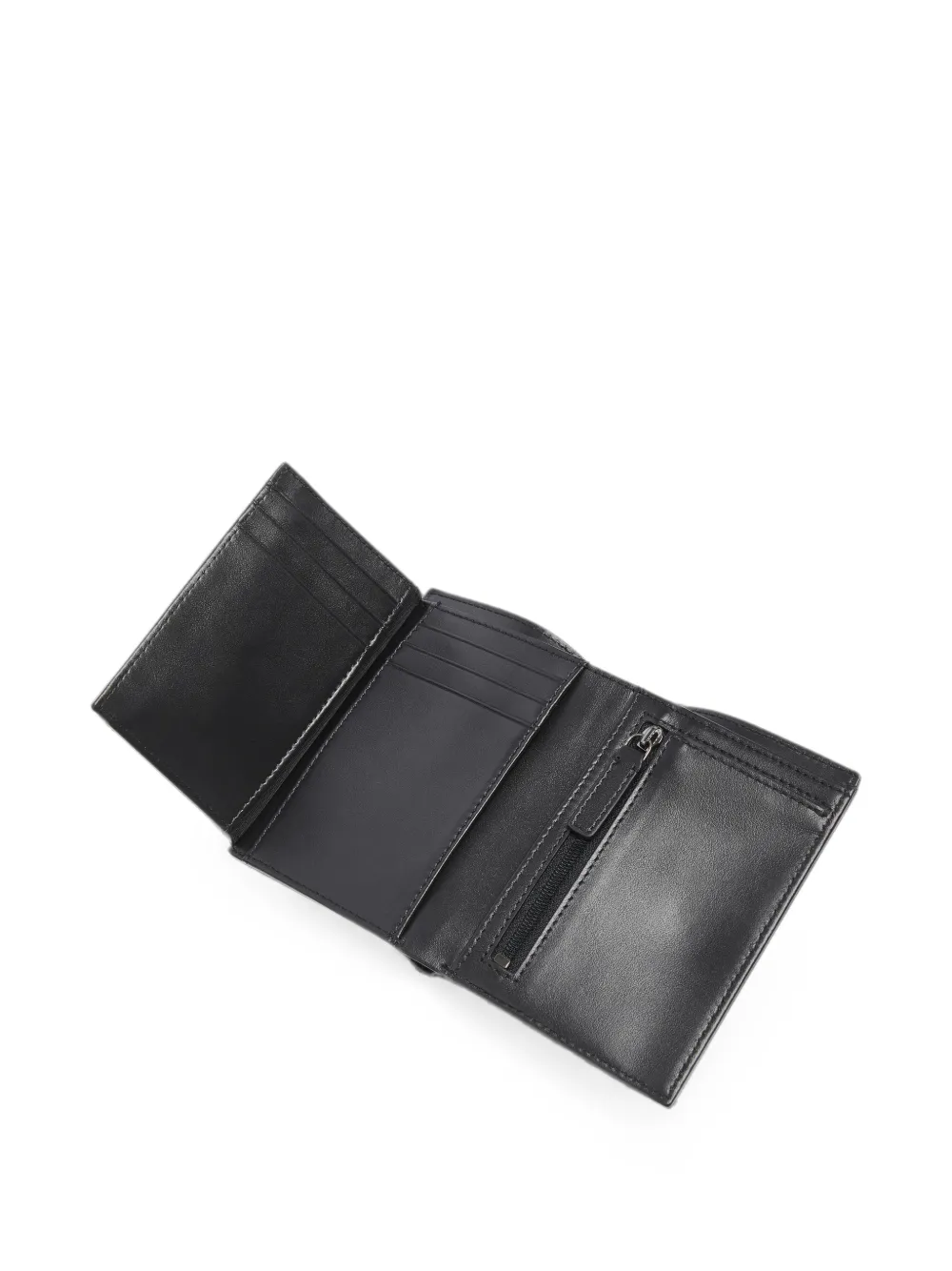 Lancel Leon Monogram-embossed Leather Wallet In Black