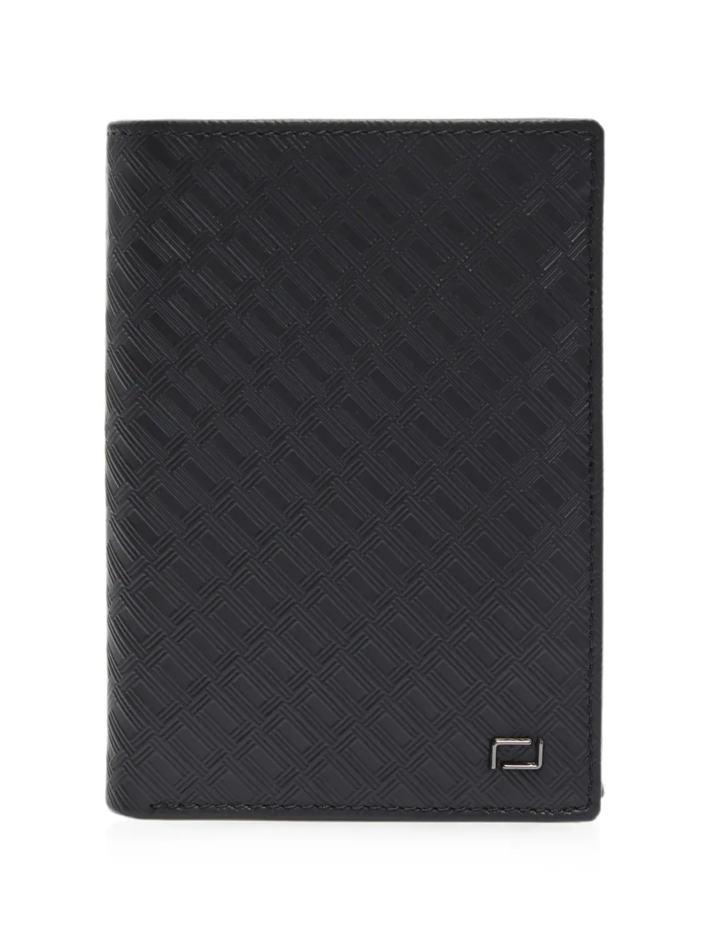 Lancel Leon Monogram-embossed Leather Wallet In Black