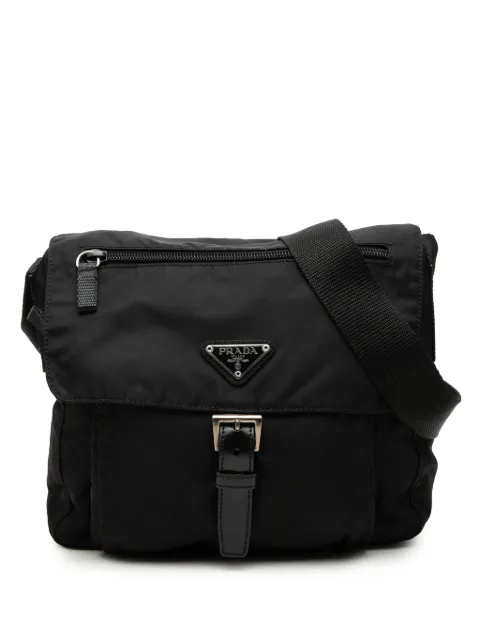 Prada Pre-Owned 2000-2013 Tessuto Zip Buckle Messenger Bag crossbody bag