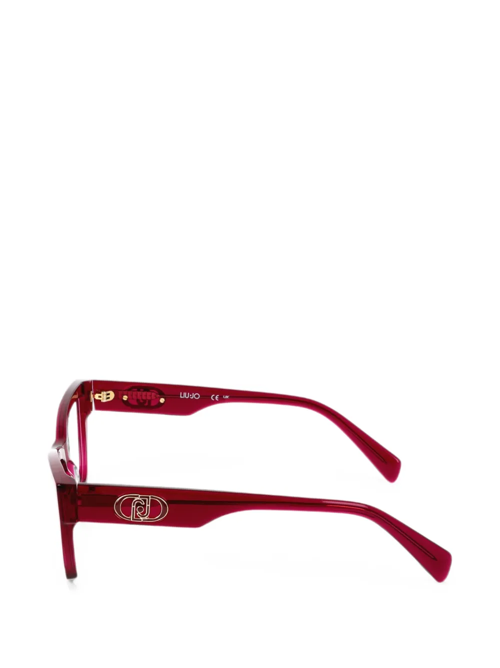 LIU JO Bril met cat-eye montuur en logoplakkaat Roze