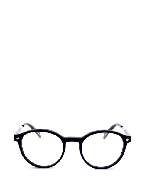 Police engraved round-frame glasses