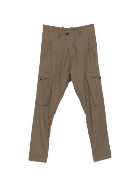 Masnada asymmetric-fastening cargo pants