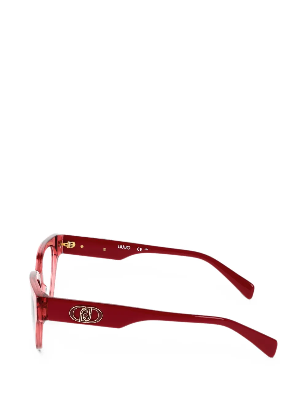 LIU JO Bril met cat-eye montuur en logoplakkaat Roze
