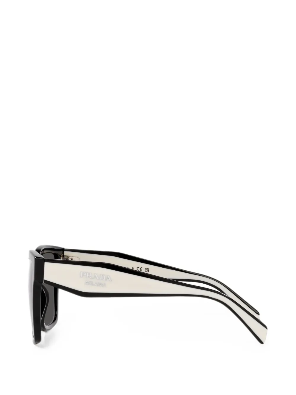 Prada Eyewear Zonnebril met vierkant montuur Zwart