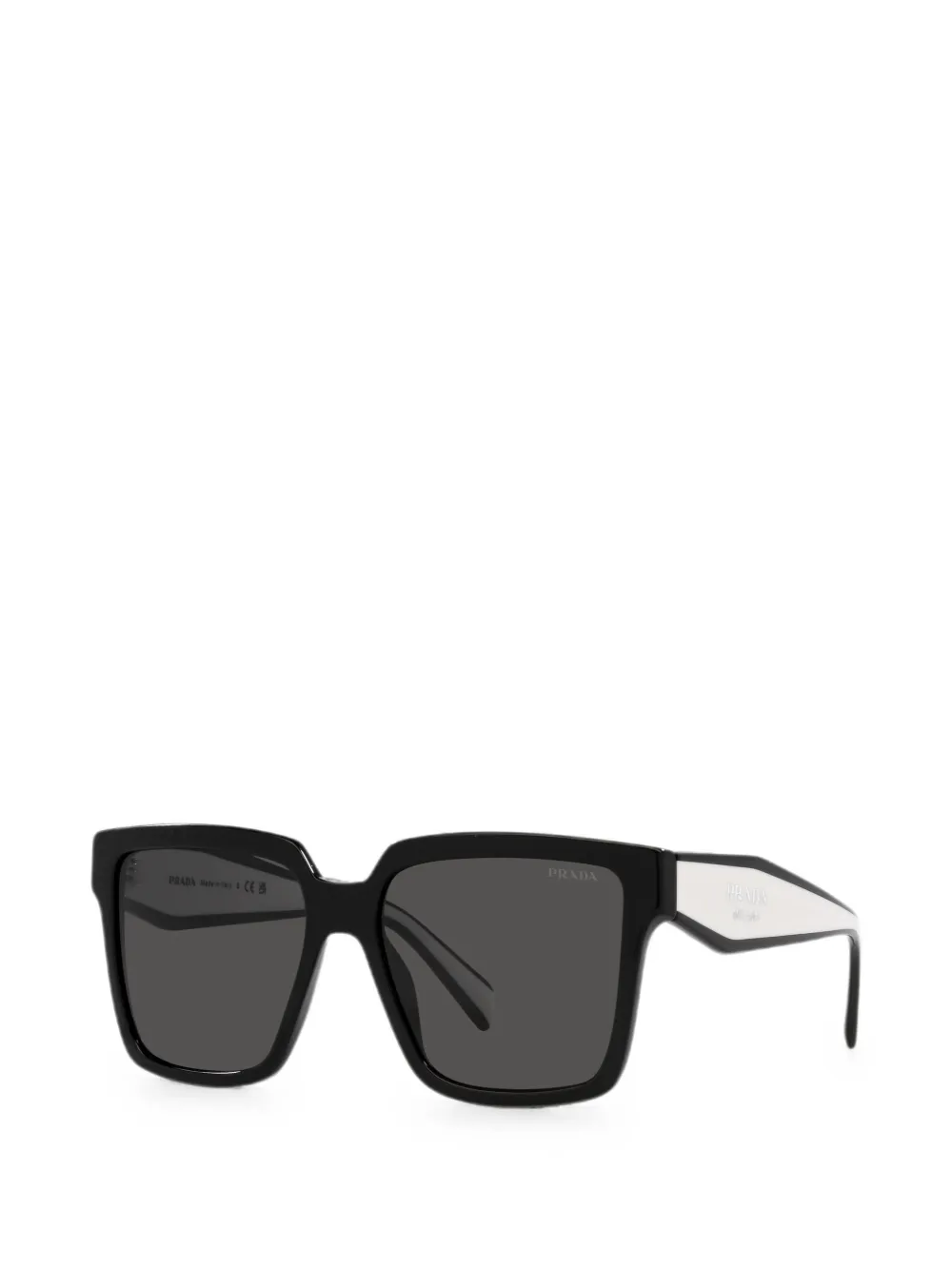 Prada Eyewear Zonnebril met vierkant montuur Zwart