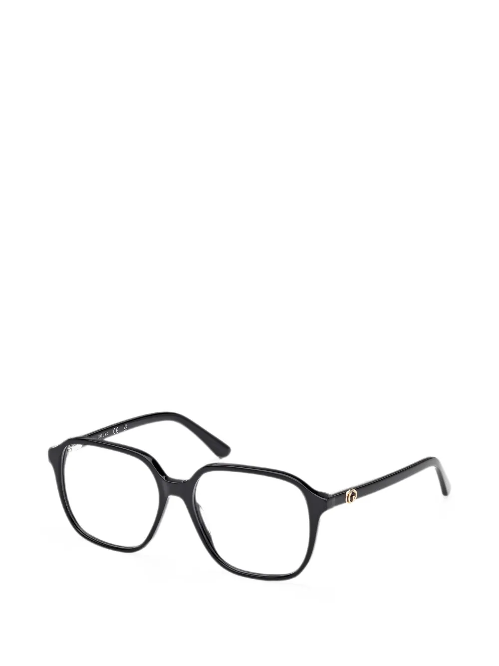 GUESS EYEWEAR Zonnebril met geometrisch montuur en logoplakkaat Zwart