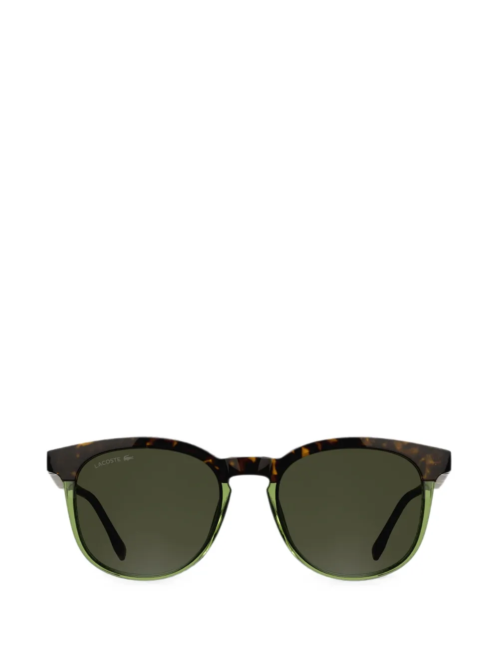 Lacoste tortoiseshell-effect round-frame sunglasses