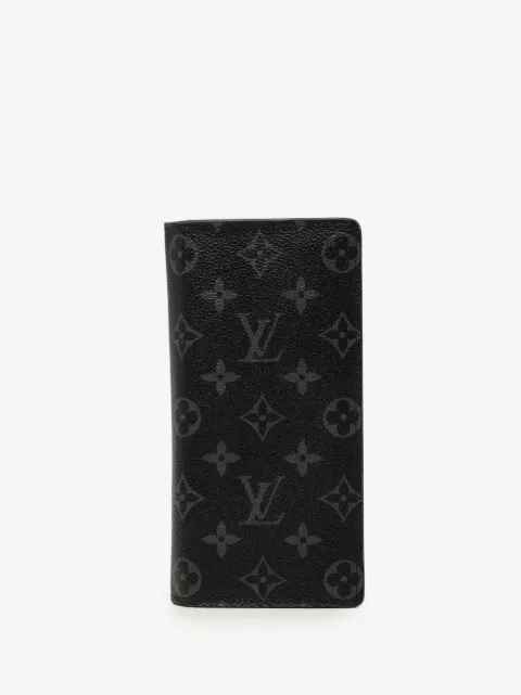 Louis Vuitton Pre-Owned 2021-2026 Monogram Eclipse Brazza Wallet long wallets
