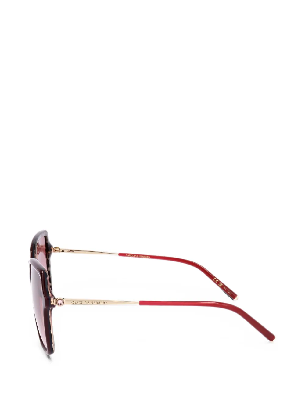 Carolina Herrera Zonnebril met geometrisch montuur Rood