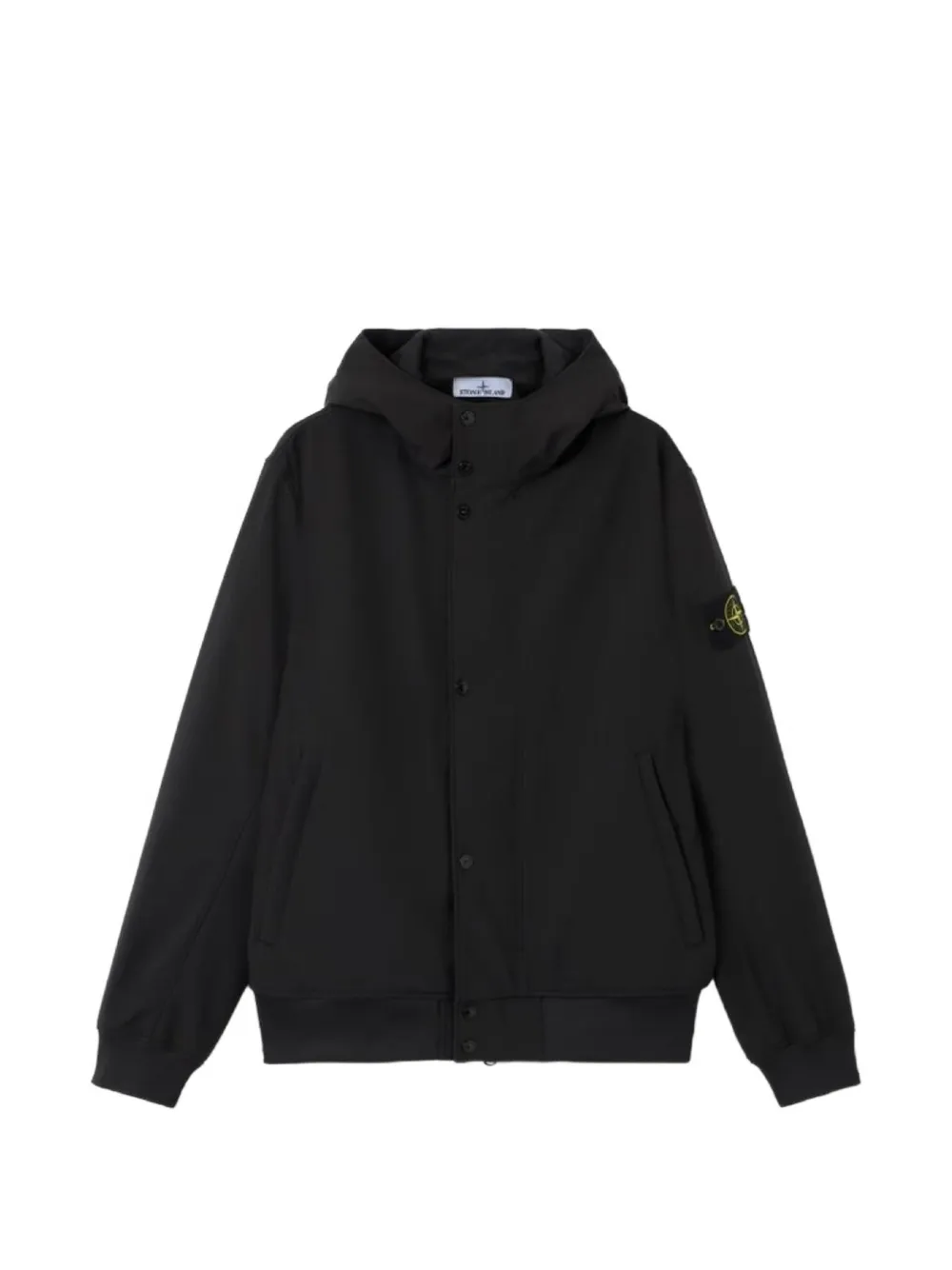 Stone Island 4100118 LIGHT SOFT SHELL hooded jacket - Nero
