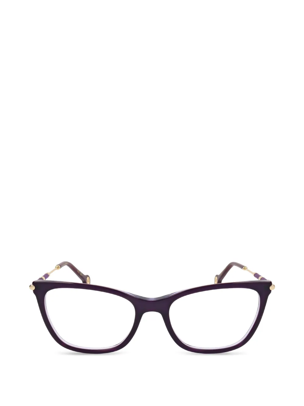 Carolina Herrera Violet Cat-Eye-Brille mit Glitter-Detail - Violett