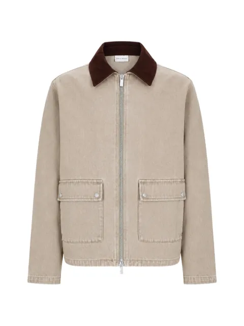 Drôle De Monsieur contrast-collar cotton jacket