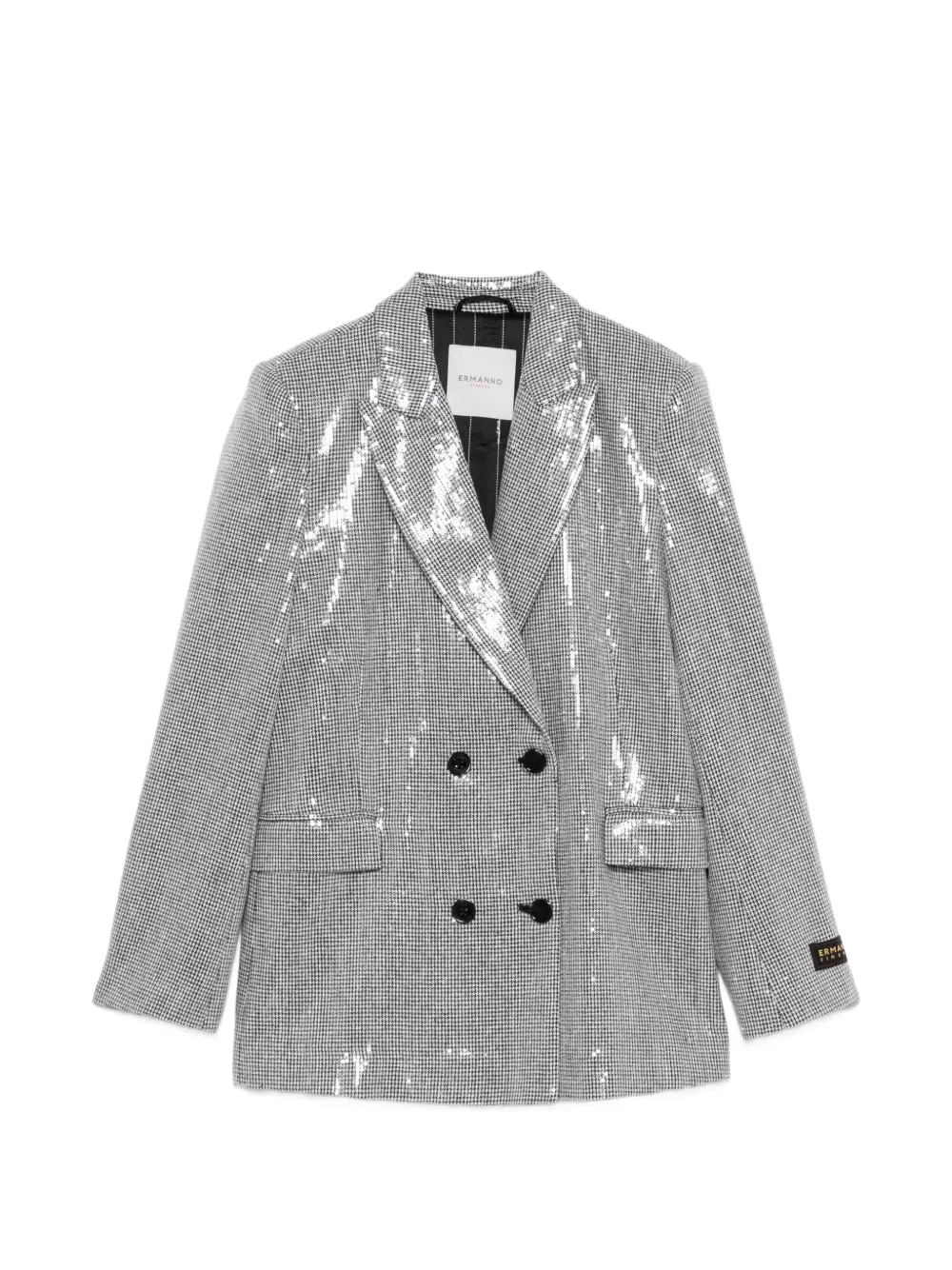 ERMANNO FIRENZE sequin-embellished double-breasted blazer - Grau