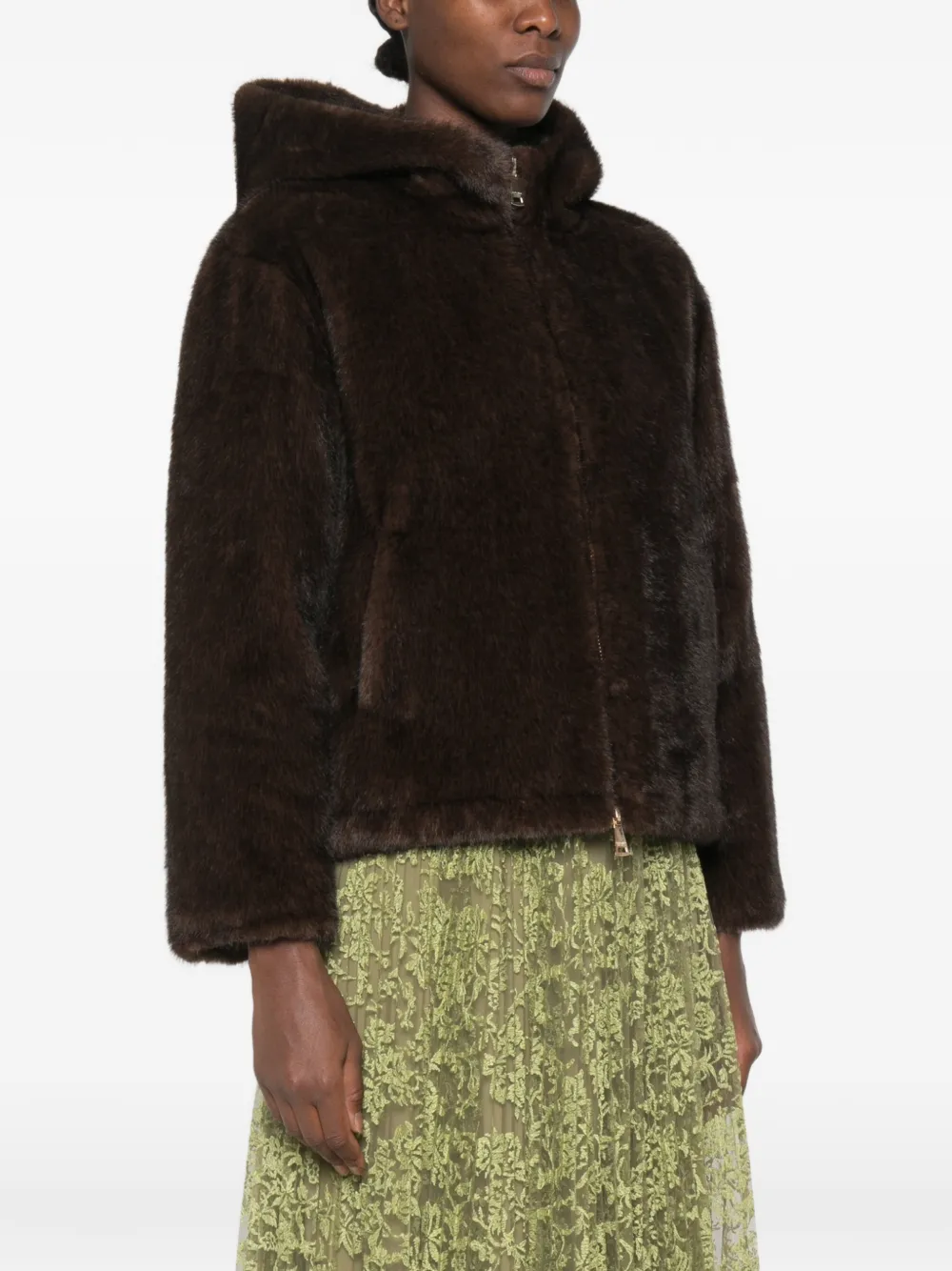 Ermanno Scervino Jack met capuchon Bruin