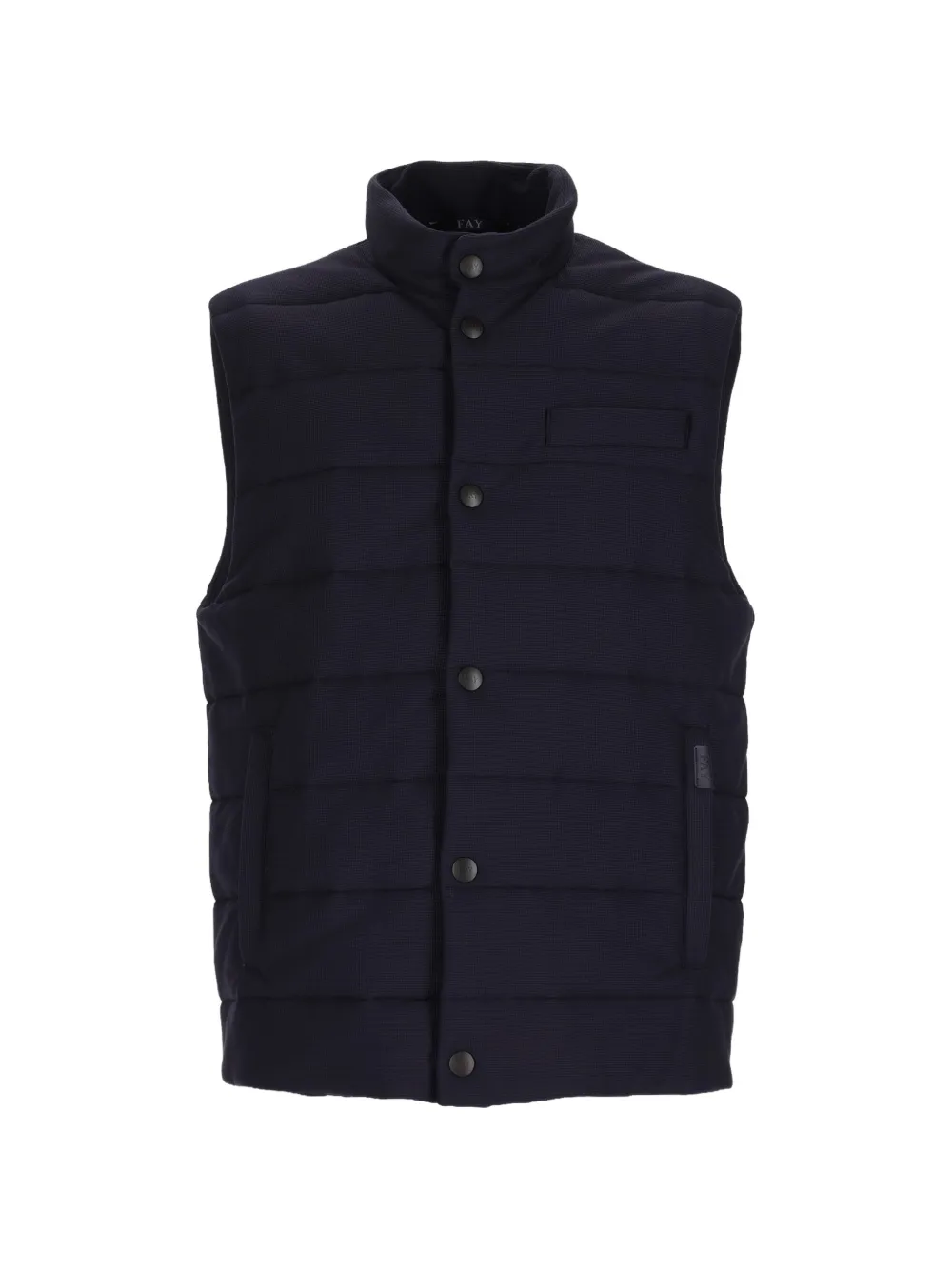 Fay quilted high-neck gilet - Blu