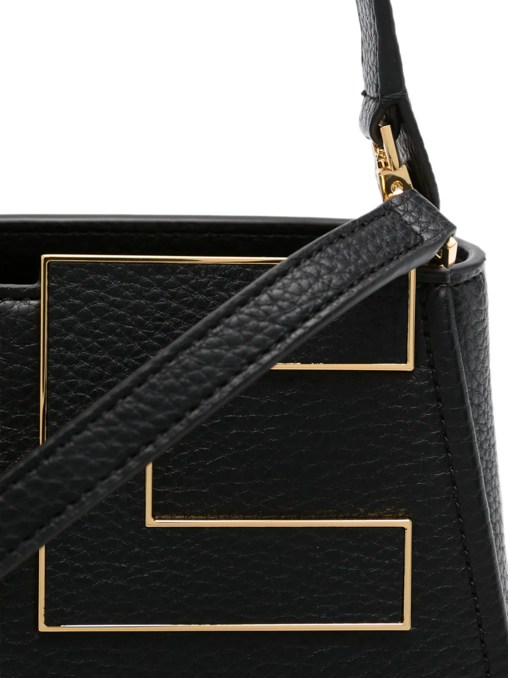 Elisabetta Franchi Handtas met logo Zwart