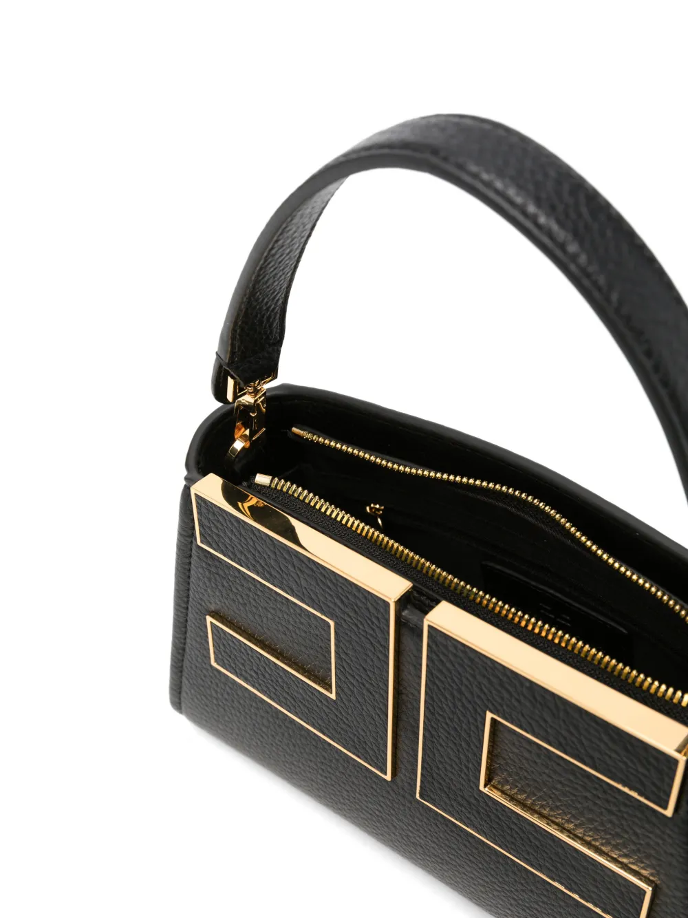Elisabetta Franchi Handtas met logo Zwart