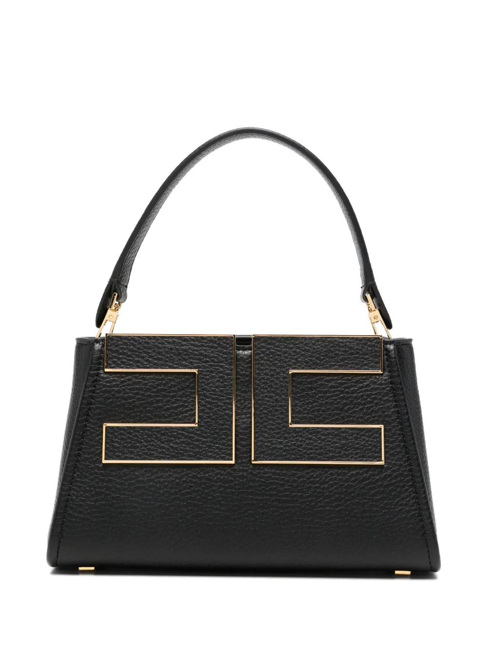 Elisabetta Franchi logo-plaque pebbled-effect tote bag · OS