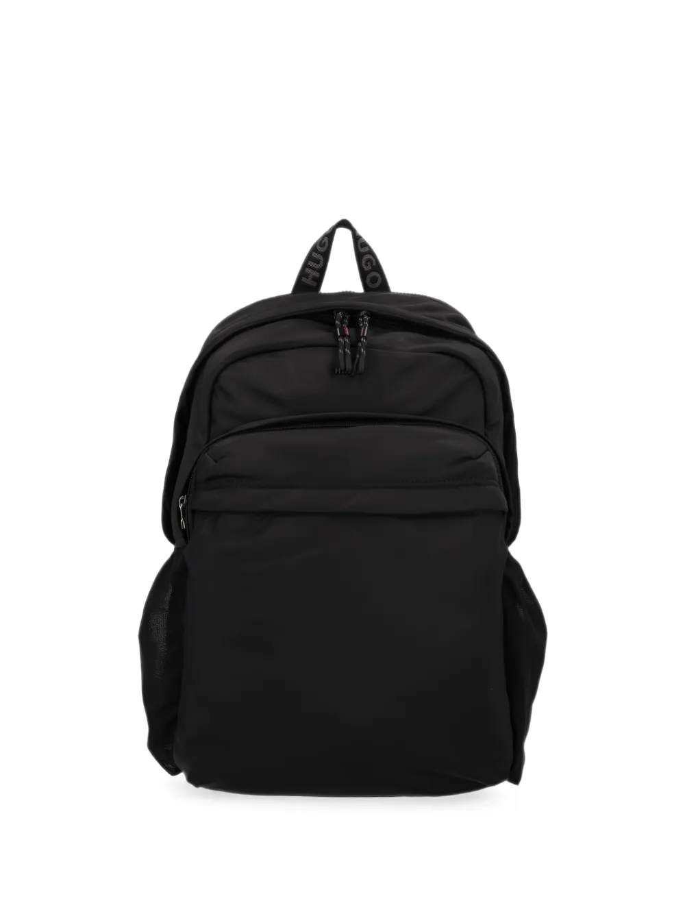 HUGO logo-tape zip-fastening backpack bag - Nero