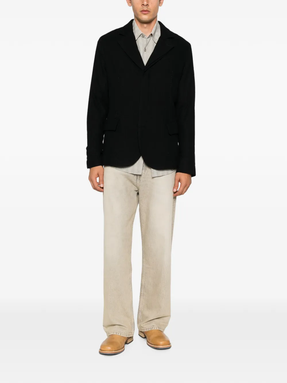 Masnada Blazer met enkele rij knopen Zwart