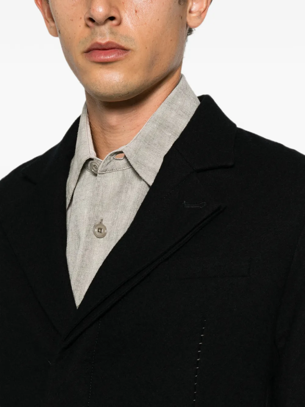 Masnada Blazer met enkele rij knopen Zwart