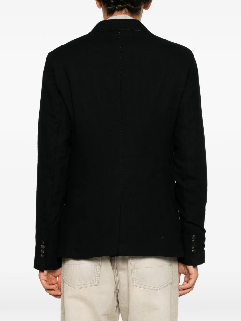 Masnada Blazer met enkele rij knopen Zwart