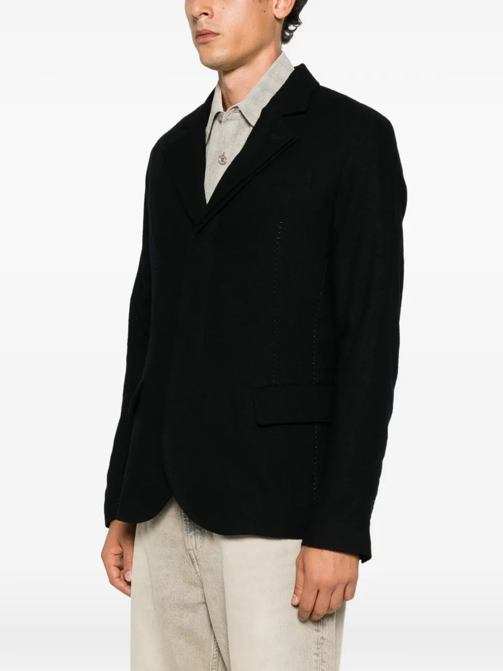 Masnada Blazer met enkele rij knopen Zwart