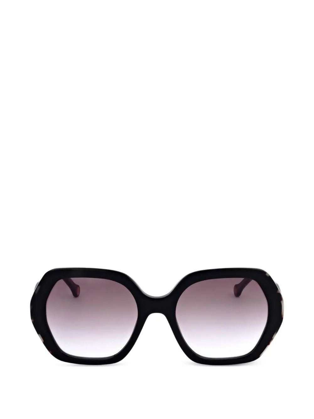 Carolina Herrera Sonnenbrille mit geometrischem Gestell - Schwarz