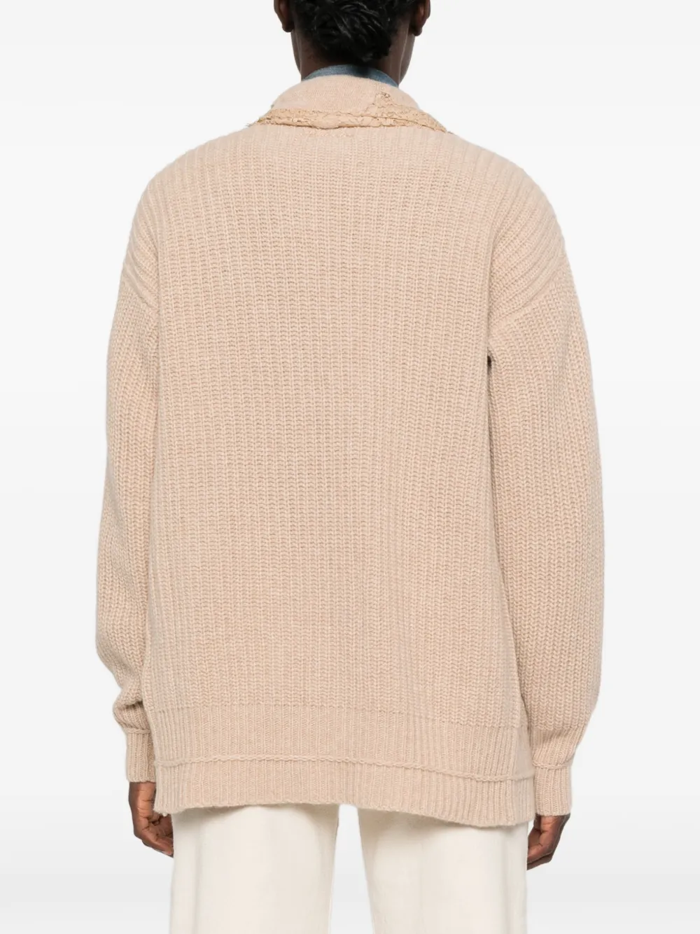 ERMANNO FIRENZE Vest met kanten afwerking Beige