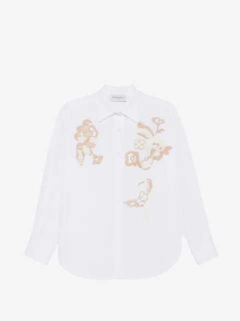 ERMANNO FIRENZE  camisa de manga larga con bordado floral