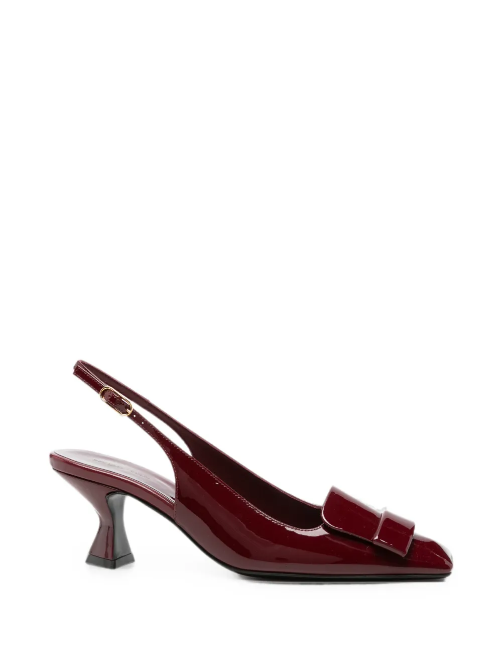 Sergio Rossi patent leather buckle-detail pumps Rood