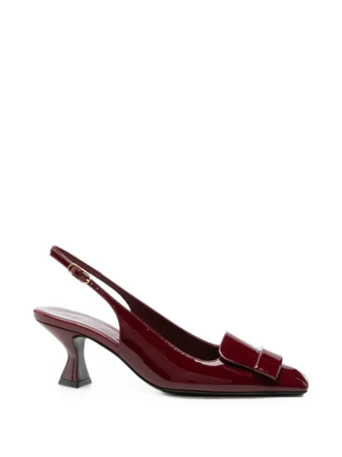 Sergio Rossi patent leather buckle-detail pumps
