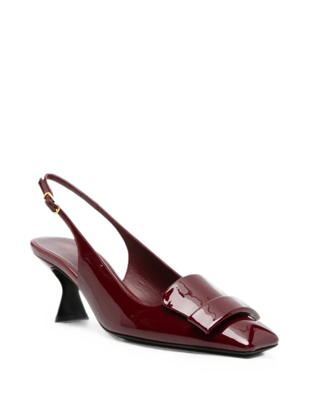 Sergio Rossi patent leather buckle-detail pumps Rood