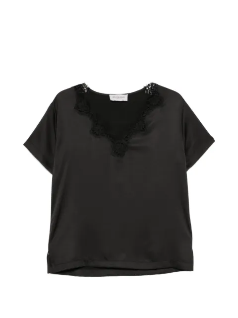 ERMANNO FIRENZE  V-neck lace-trim top