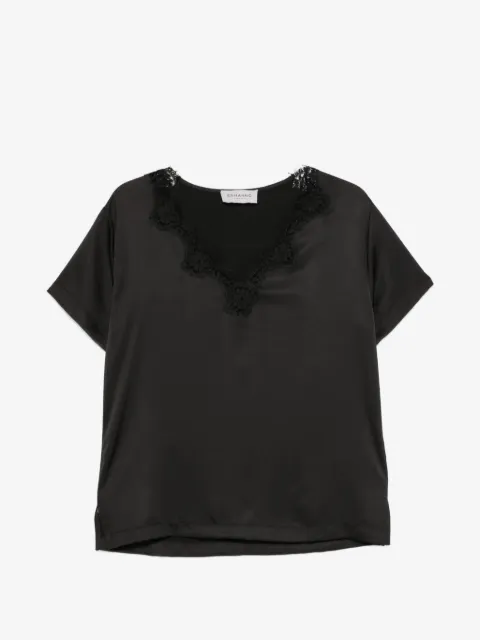 ERMANNO FIRENZE  V-neck lace-trim top