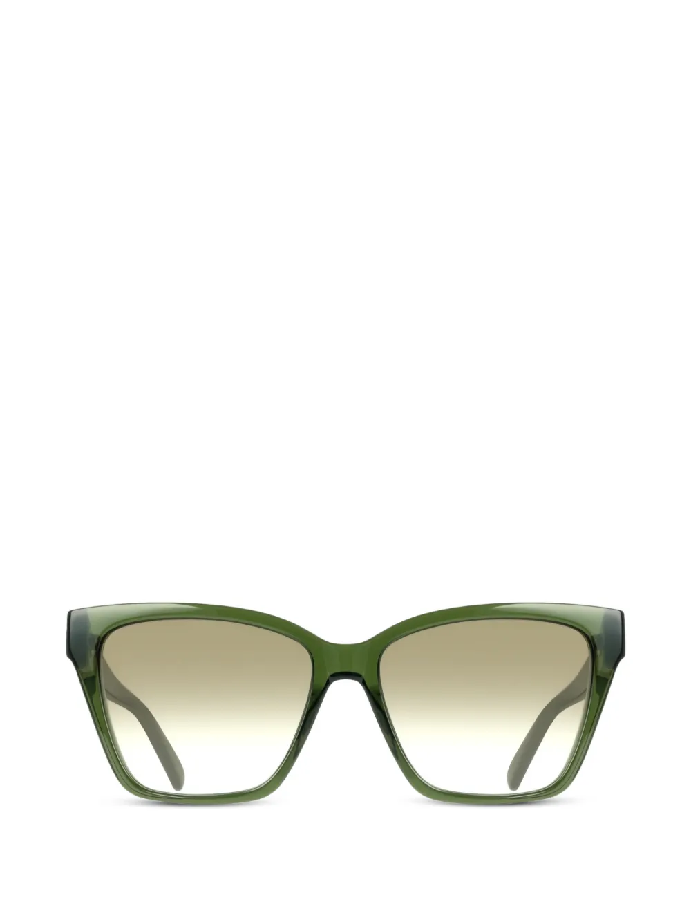 Ferragamo Eyewear lunettes de soleil Gancini à monture rectangulaire - Vert Ferragamo Eyewear lunettes de soleil Gancini à monture rectangulaire - Vert