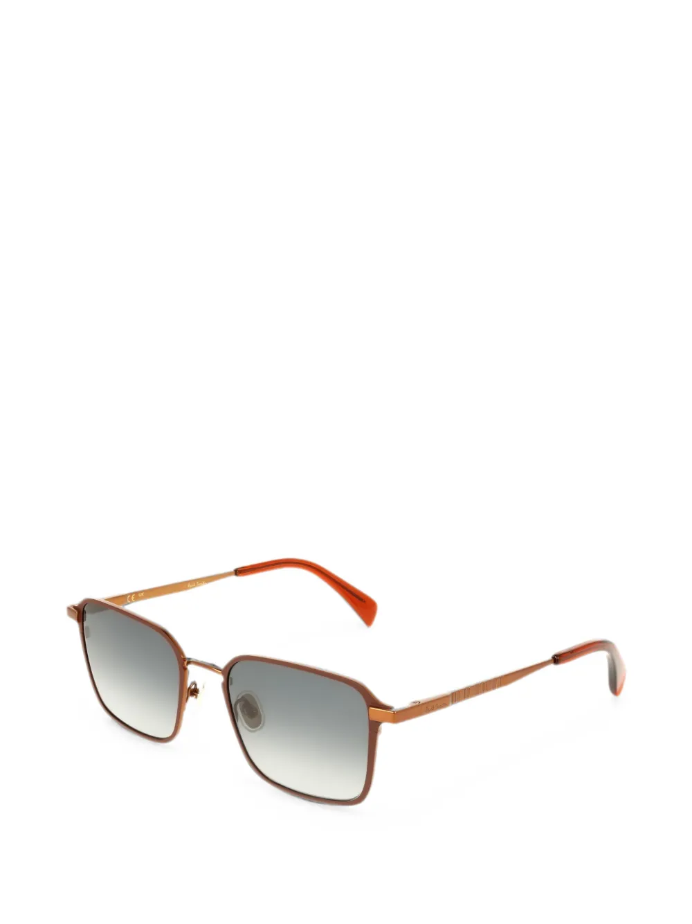 Paul Smith Neate zonnebril met vierkant montuur Bruin