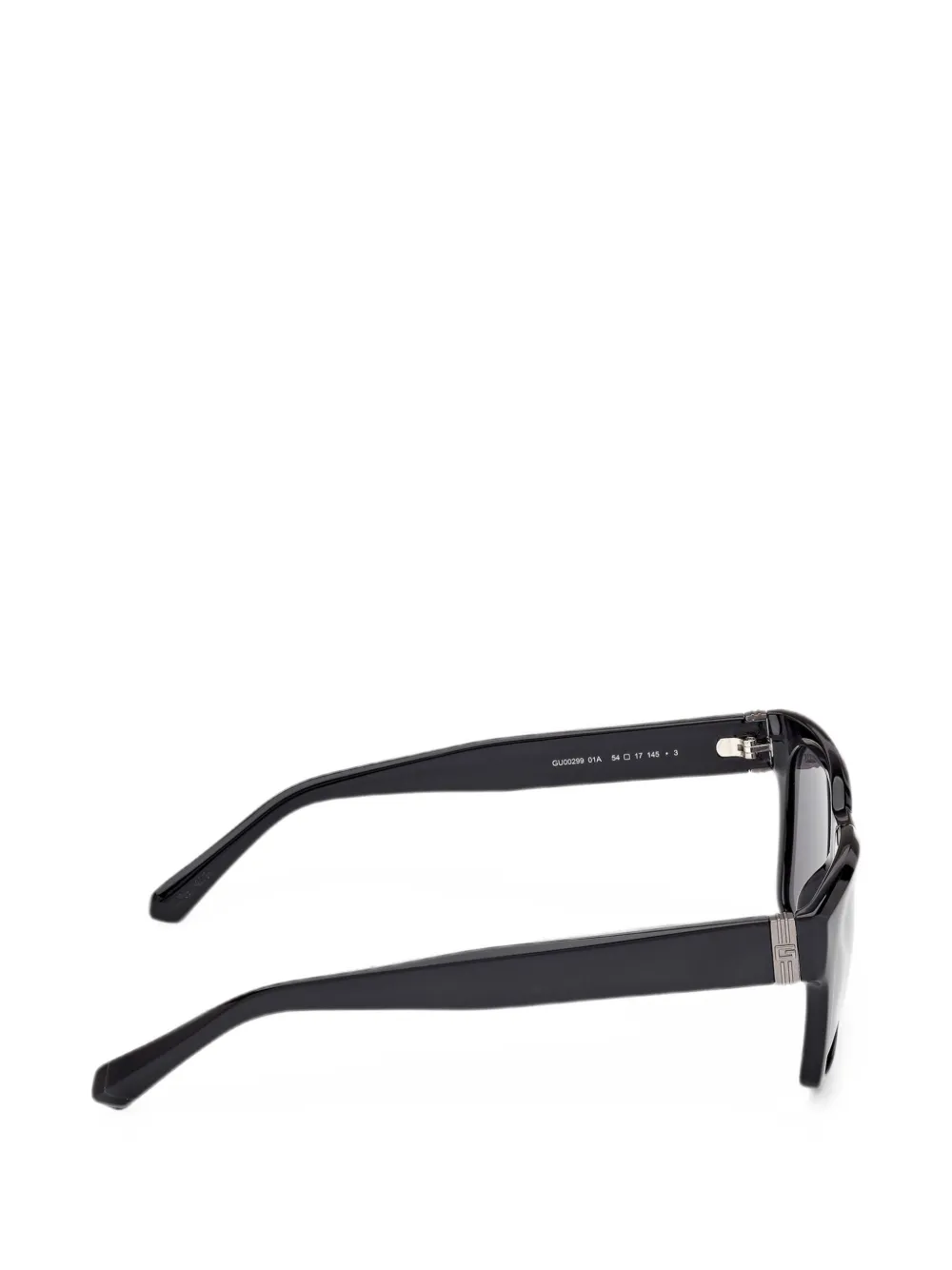 GUESS EYEWEAR Zonnebril met vierkant montuur en logoplakkaat Zwart