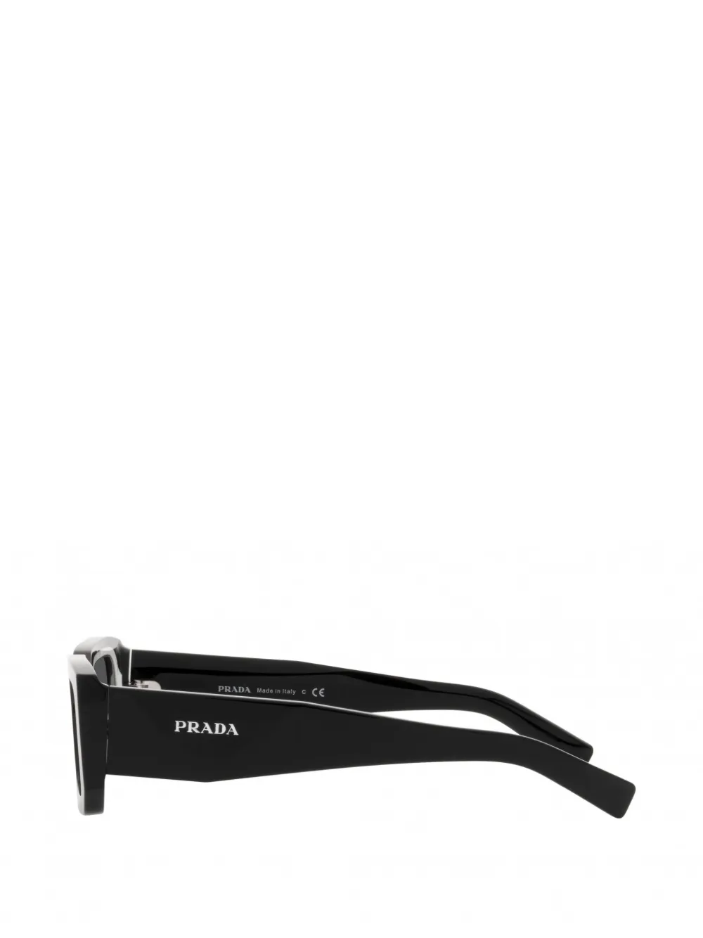 Prada Eyewear Zonnebril met rechthoekig montuur Zwart