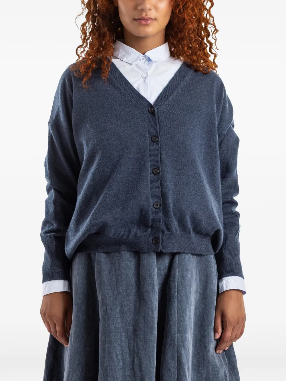 Bergfabel Cory V-neck cardigan - Blu