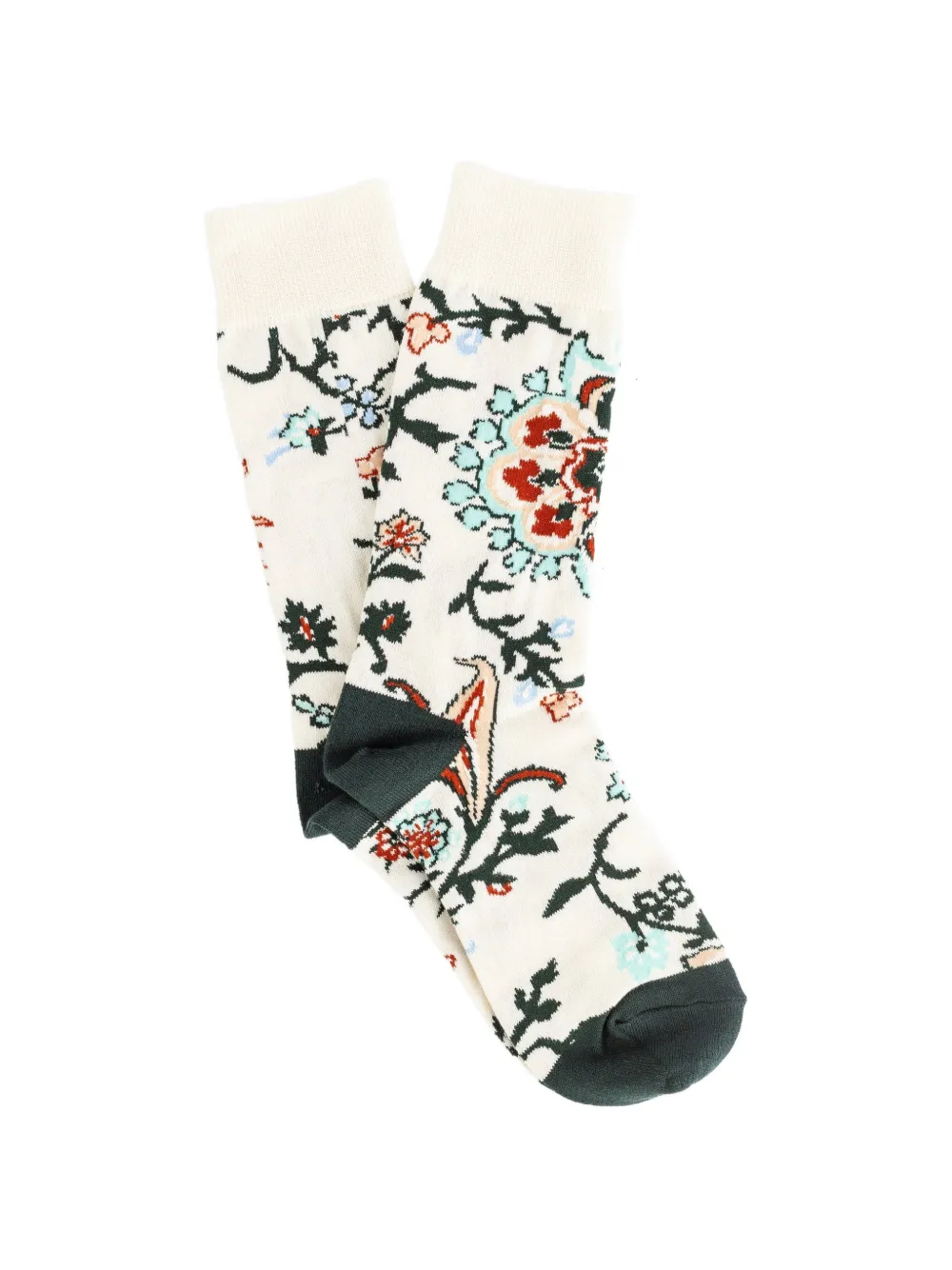 sacai floral-intarsia socks - Nude