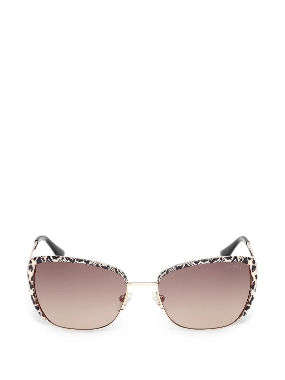 GUESS EYEWEAR animal-print geometric-frame sunglasses