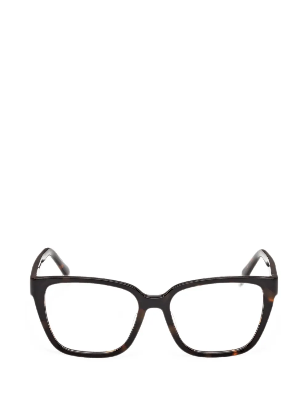 GUESS EYEWEAR Occhiali squadrati con effetto tartarugato - Marrone