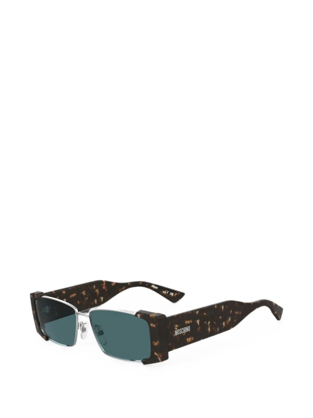 Moschino Eyewear Zonnebril met rechthoekig montuur Bruin