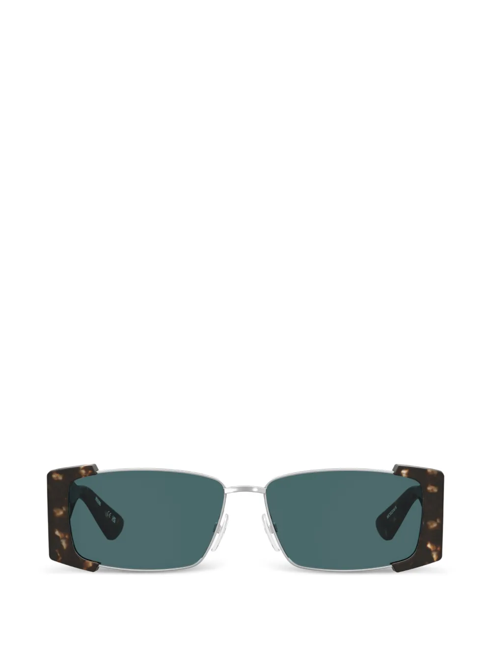 Moschino Eyewear Occhiali da sole rettangolari tartarugati - Marrone