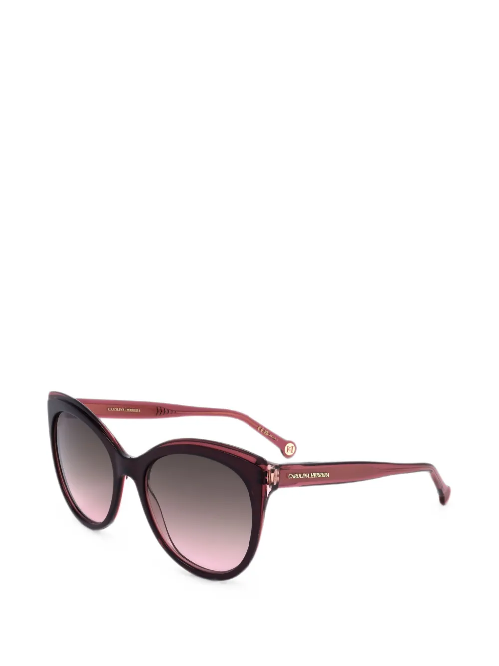 Carolina Herrera Zonnebril met cat-eye montuur Rood