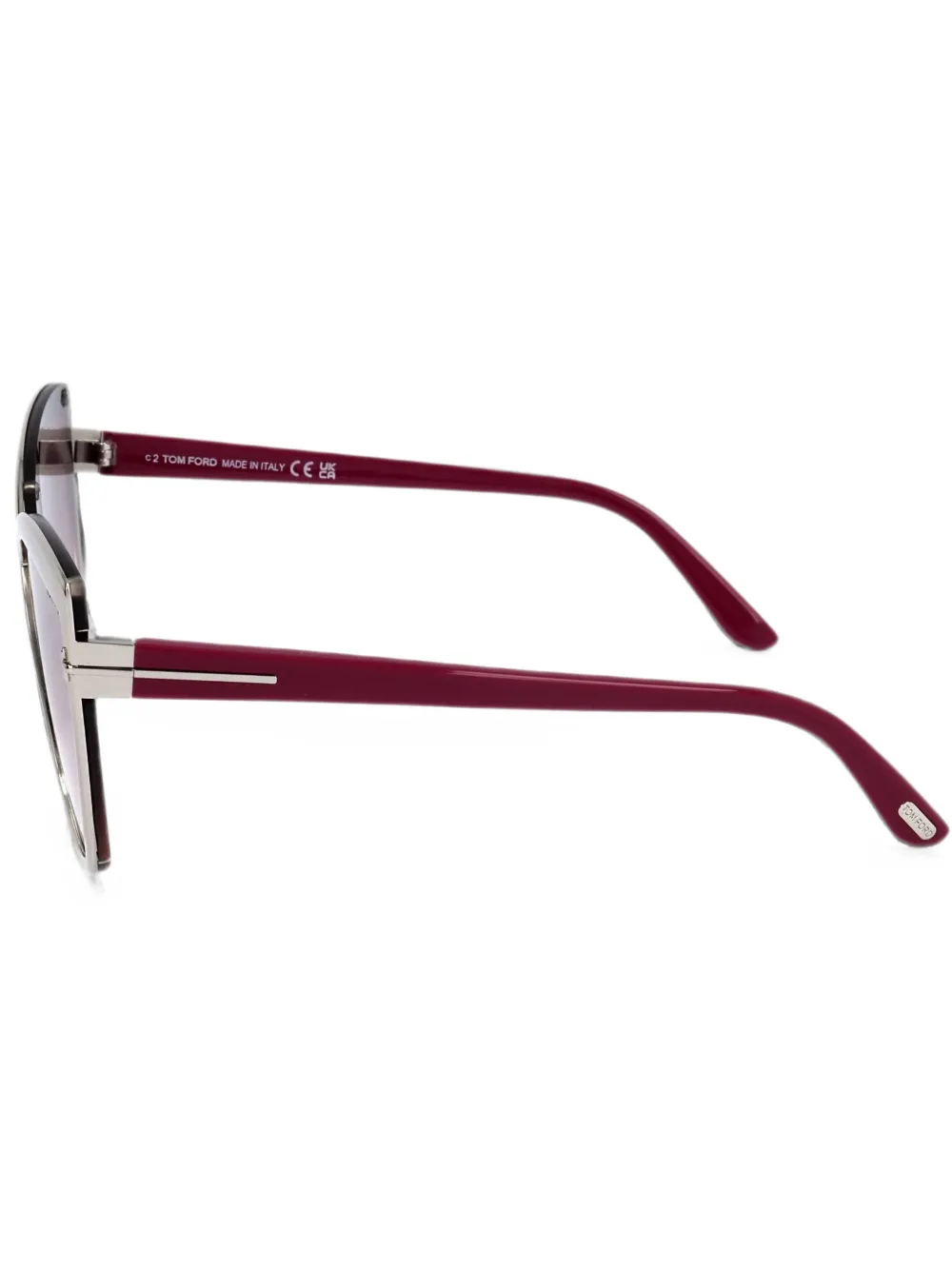 TOM FORD Eyewear Zonnebril met cat-eye montuur Zilver