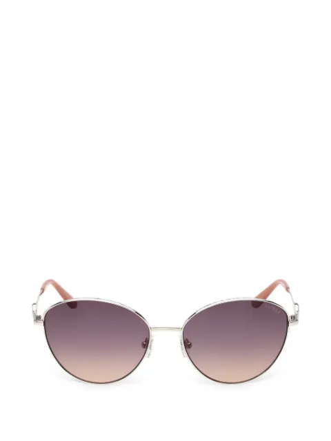 GUESS EYEWEAR logo-plaque round-frame sunglasses