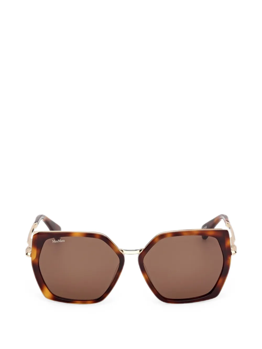 Max Mara Eyewear geometric-frame sunglasses - Braun