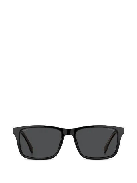BOSS rectangle-frame clip-on glasses